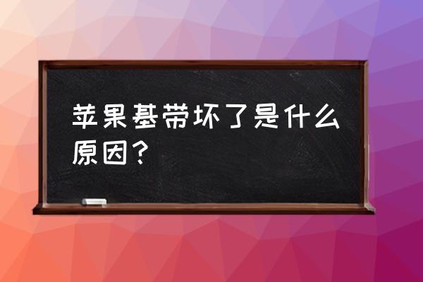 苹果手机基带进水怎么修 苹果基带坏了是什么原因？