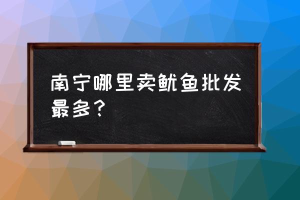 哪家鱿鱼批发价格实惠 南宁哪里卖鱿鱼批发最多？