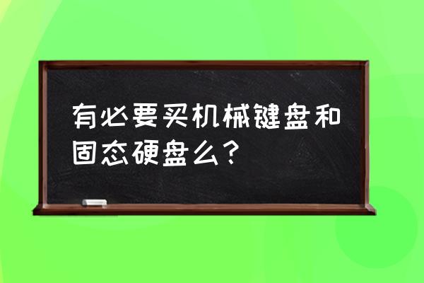 有没有必要买机械键盘办公 有必要买机械键盘和固态硬盘么？