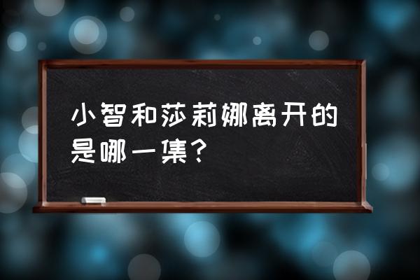 莎莉娜喜欢小智脸红了 小智和莎莉娜离开的是哪一集？