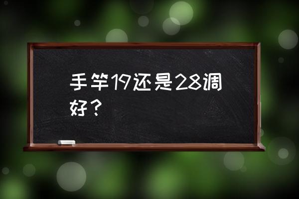 鱼竿买28调还是19调好 手竿19还是28调好？