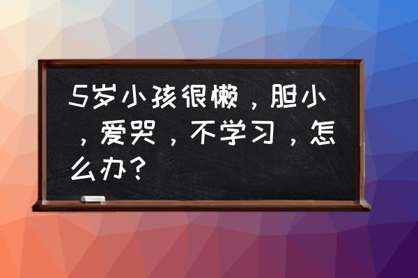 3-5岁孩子的教育方法和技巧 5岁小孩很懒，胆小，爱哭，不学习，怎么办？