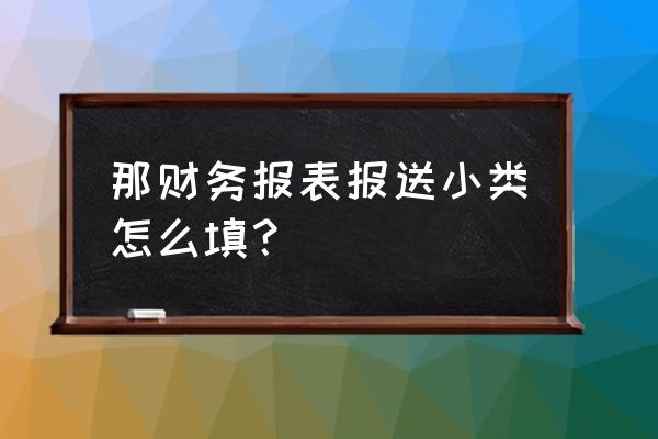 企业财务报表一般怎么填 那财务报表报送小类怎么填？