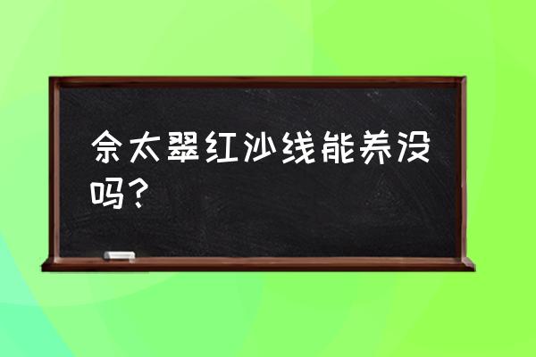 佘太翠手镯戴久了会有什么变化 佘太翠红沙线能养没吗？