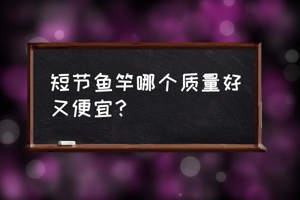 一般最便宜的鱼竿多少钱 短节鱼竿哪个质量好又便宜？